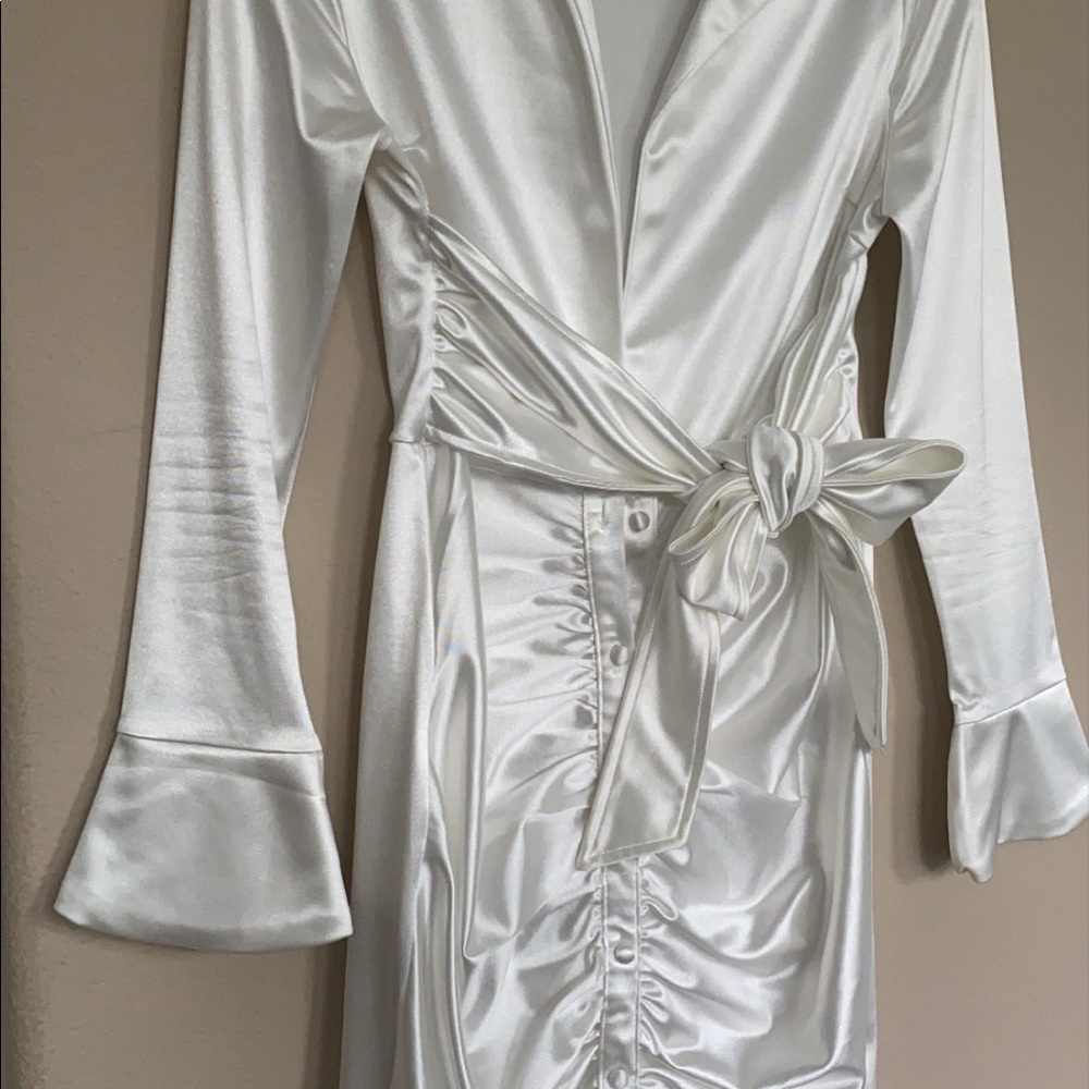 Satin White Dress